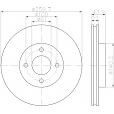 8DD 355 118-291 HELLA Тормозной диск