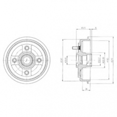 BF434 DELPHI Тормозной барабан