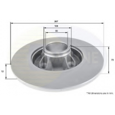 ADC1573 COMLINE Тормозной диск