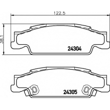 MDB3728 MINTEX Комплект тормозных колодок, дисковый тормоз