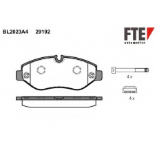 BL2023A4 FTE Комплект тормозных колодок, дисковый тормоз