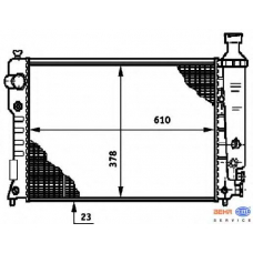 8MK 376 719-611 HELLA Радиатор, охлаждение двигателя