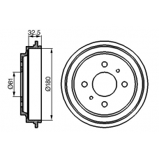 0 986 477 068 BOSCH Тормозной барабан