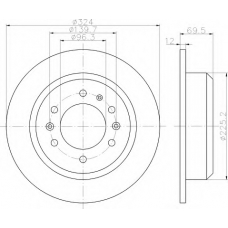 8DD 355 114-041 HELLA Тормозной диск