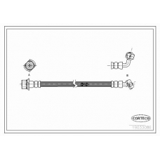 19033086 CORTECO Тормозной шланг