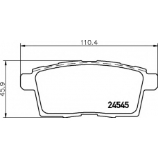 8DB 355 013-261 HELLA Комплект тормозных колодок, дисковый тормоз