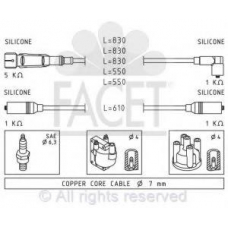 4.9672 FACET Ккомплект проводов зажигания