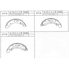 K7716 ASIMCO Комплект тормозных колодок