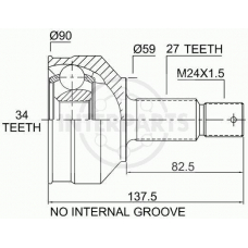 OJ-1772 InterParts Шарнирный комплект, приводной вал