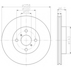 8DD 355 114-311 HELLA Тормозной диск