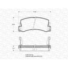 363702160601 MAGNETI MARELLI Комплект тормозных колодок, дисковый тормоз