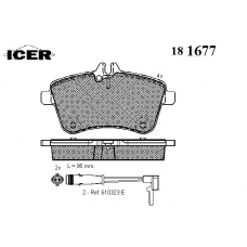 181677 ICER Комплект тормозных колодок, дисковый тормоз
