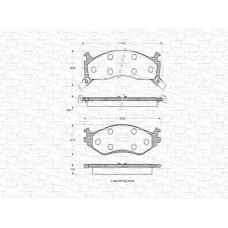 363702160593 MAGNETI MARELLI Комплект тормозных колодок, дисковый тормоз