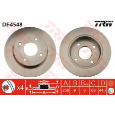 DF4548 TRW Тормозной диск