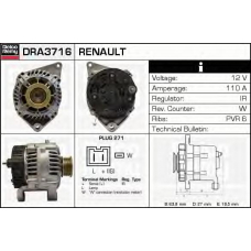 DRA3716 DELCO REMY Генератор