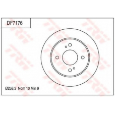DF7176 TRW Тормозной диск