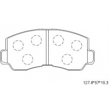 KD4732 ASIMCO Комплект тормозных колодок, дисковый тормоз