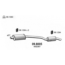 09.8005 ASSO Средний / конечный глушитель ОГ