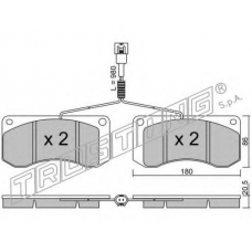281.1 TRUSTING Комплект тормозных колодок, дисковый тормоз