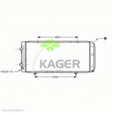 31-0861 KAGER Радиатор, охлаждение двигателя