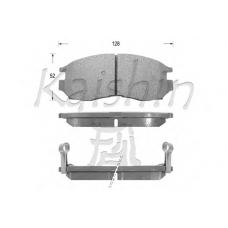 D6043 KAISHIN Комплект тормозных колодок, дисковый тормоз