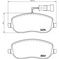 8DB 355 006-761 HELLA Комплект тормозных колодок, дисковый тормоз