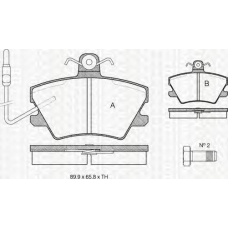 8110 25002 TRIDON Brake pads - front