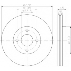 8DD 355 117-711 HELLA PAGID Тормозной диск