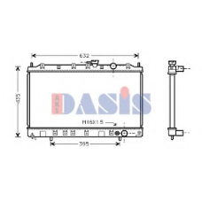 140037N AKS DASIS Радиатор, охлаждение двигателя