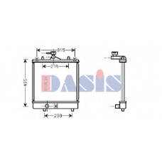 322007N AKS DASIS Радиатор, охлаждение двигателя