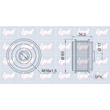 15-3279 IPD Механизм свободного хода генератора