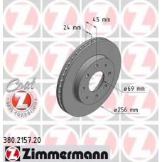 380.2157.20 ZIMMERMANN Тормозной диск