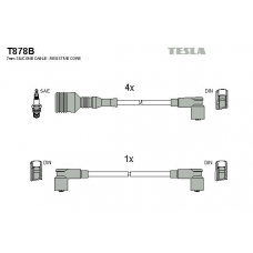T878B TESLA Комплект проводов зажигания