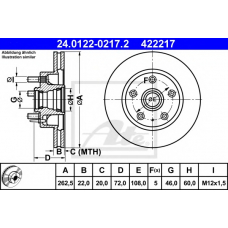 24.0122-0217.2 ATE Тормозной диск