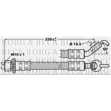 BBH7238 BORG & BECK Тормозной шланг