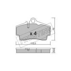 674.0 TRUSTING Комплект тормозных колодок, дисковый тормоз