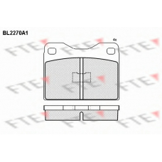 BL2270A1 FTE Комплект тормозных колодок, дисковый тормоз
