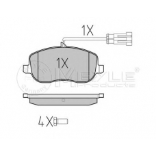 025 242 9419/W MEYLE Комплект тормозных колодок, дисковый тормоз