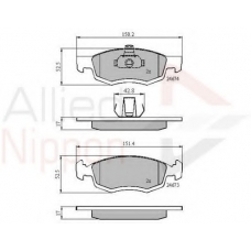 ADB01791 COMLINE Комплект тормозных колодок, дисковый тормоз
