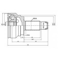 AW1511068 AYWIPARTS Шарнирный комплект, приводной вал