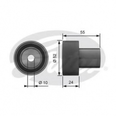 T42104 GATES Паразитный / ведущий ролик, зубчатый ремень
