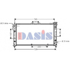 110230N AKS DASIS Радиатор, охлаждение двигателя