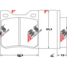 36061 ABS Комплект тормозных колодок, дисковый тормоз
