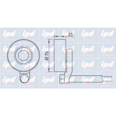 15-3233 IPD Натяжной ролик, поликлиновой  ремень