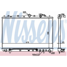 67007 NISSENS Радиатор, охлаждение двигателя