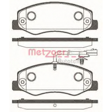 1442.01 METZGER Комплект тормозных колодок, дисковый тормоз
