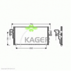 94-5080 KAGER Конденсатор, кондиционер