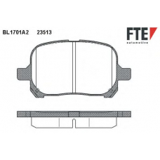 BL1701A2 FTE Комплект тормозных колодок, дисковый тормоз