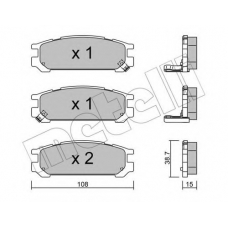22-0204-0 METELLI Комплект тормозных колодок, дисковый тормоз