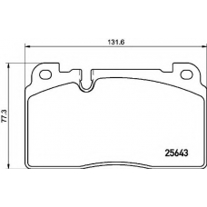 P 85 133 BREMBO Комплект тормозных колодок, дисковый тормоз